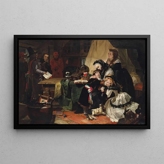 The Last Farewell of Marie Antoinette and Her Son - Edward Matthew Ward — framed artwork on a wall