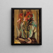 Flower painting in a vase with handle - Edward Middleton Manigault — framed artwork on a wall