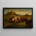 Shepherds with Cows - Edward Mitchell Bannister — framed artwork on a wall