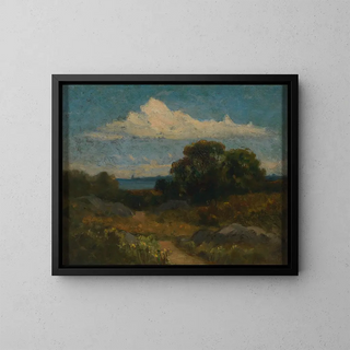 Landscape - Edward Mitchell Bannister — framed artwork on a wall