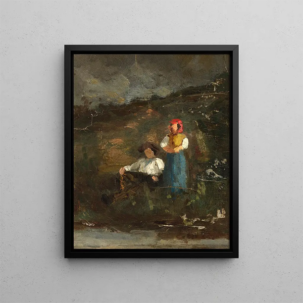 Repos - Edward Mitchell Bannister — framed artwork on a wall