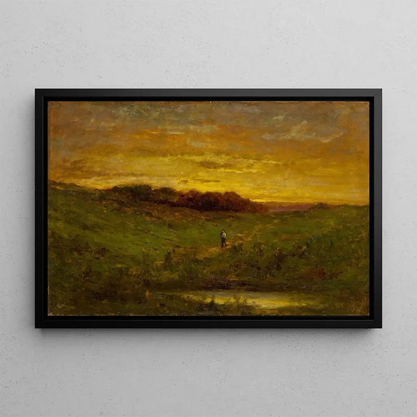 Sunset Painting - Edward Mitchell Bannister — framed artwork on a wall