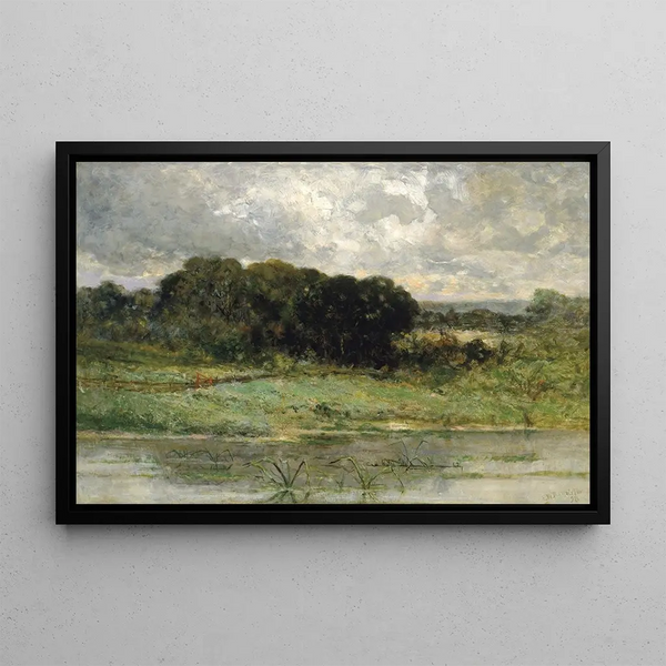 Marshland - Edward Mitchell Bannister — framed artwork on a wall