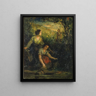 Edward Mitchell Bannister - The Drinking Pool three women at water.webp