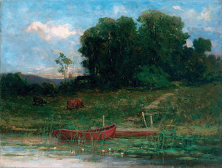 L'atterrissage à la ferme - Edward Mitchell Bannister — artwork view