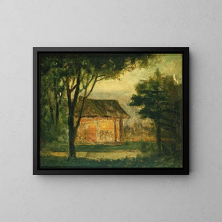 The Old Family House - Edward Mitchell Bannister — framed artwork on a wall