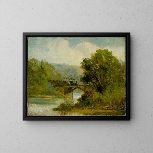 Train - Edward Mitchell Bannister — framed artwork on a wall