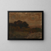 Landscape painting titled without title with two women lying on rocks - Edward Mitchell Bannister — framed artwork on a wall