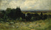 Landscape painting titled "Untitled Fields with Rocks and Trees" - Edward Mitchell Bannister — artwork view