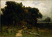 Untitled Landscape with Lumberjack on the Path - Edward Mitchell Bannister — artwork view