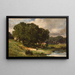 Woman standing near a pond - Edward Mitchell Bannister — framed artwork on a wall