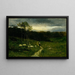 Woman descending the path - Edward Mitchell Bannister — framed artwork on a wall