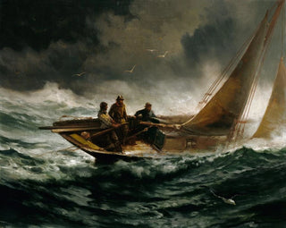 Facing a Storm - Edward Moran — artwork view