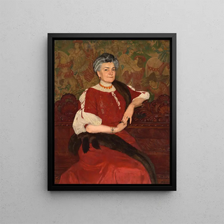 Portrait of Mme Herse - Edward Okuń — framed artwork on a wall