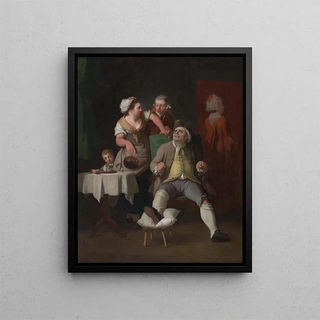The prodigal son punished by negligence - Edward Penny — framed artwork on a wall