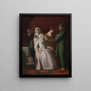 Les vertueux réconfortés par la sympathie - Edward Penny — framed artwork on a wall