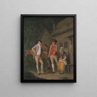 The cow and the widow's goods Costards seized for tax reasons are repurchased thanks to Johnny Pearma's generosity - Edward Penny — framed artwork on a wall