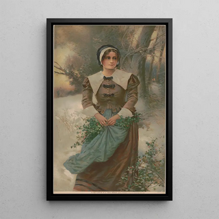 Reproduction of the painting A Beautiful Puritan - Edward Percy Moran