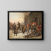 George Washington 1732-1799 in front of Nassau Hall - Edward Percy Moran — framed artwork on a wall