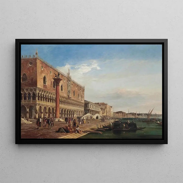 The Palace of the Doges, Venice - Edward Pritchett — framed artwork on a wall