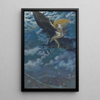 Dream Idyll - Edward Robert Hughes — framed artwork on a wall