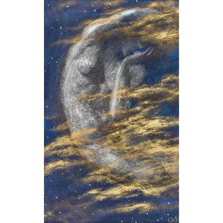 Reproduction of the painting The Tired Moon - Edward Robert Hughes