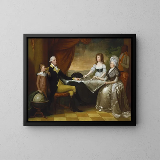 The Washington Family - Edward Savage — framed artwork on a wall
