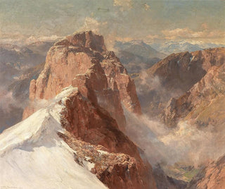View of Crozzon di Brenta from Cima Tosa with the Pilastro dei Francesi - Edward Theodore Compton — artwork view