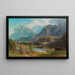 A view of Neuschwanstein - Edward Theodore Compton — framed artwork on a wall