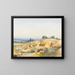 a landscape with a narrow path and a ox cart - Edward Theodore Compton — framed artwork on a wall