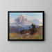 A view of Mount Sassolungo - Edward Theodore Compton — framed artwork on a wall