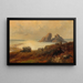 Coastal Landscape Painting - Edward Theodore Compton — framed artwork on a wall