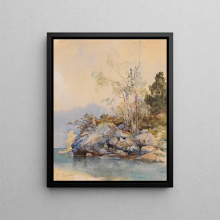 Lac Eibsee - Edward Theodore Compton — framed artwork on a wall