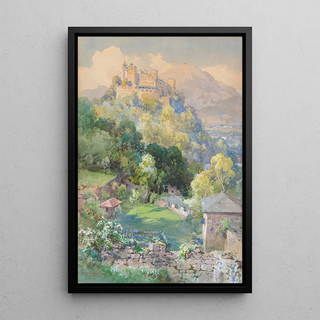 Reproduction of the painting Forteresse de Hohensalzburg depuis Richterhöhe - Edward Theodore Compton