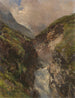 Mountain Gorge with Roaring Waterfall - Edward Theodore Compton — artwork view