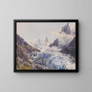 Glacier des Bois, Chamonix - Edward Theodore Compton — framed artwork on a wall