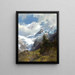 High mountain landscape painting with glacier - Edward Theodore Compton — framed artwork on a wall