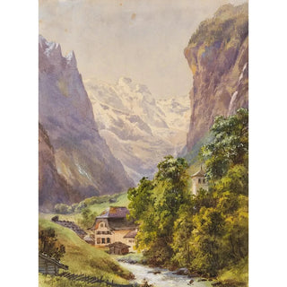 Lauterbrunnen Switzerland Painting - Edward Theodore Compton — artwork view
