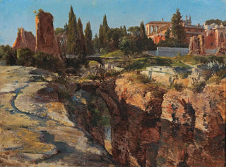 Palatine Hill Painting in Rome - Edward Theodore Compton — artwork view