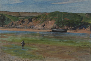 a Devon River at low tide, June 16, 1859 - Edward Thompson Davis — artwork view