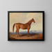 American eclipse painting in a landscape - Edward Troye — framed artwork on a wall