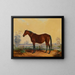 Dixie in the landscape - Edward Troye — framed artwork on a wall