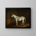Bobine avec cheval de course gris - Edward Troye — framed artwork on a wall