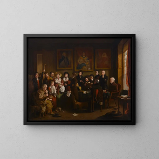 A legal dispute - Edward Villiers Rippingille — framed artwork on a wall