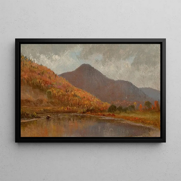 Autumn Lake New Hampshire - Edward W. Nichols — framed artwork on a wall