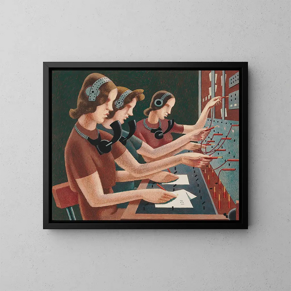 Number please - Edward Wadsworth — framed artwork on a wall