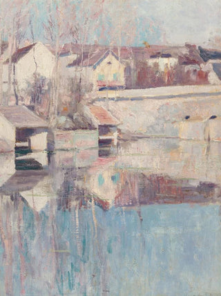Reflections by the lake edge - Edward Wilbur Dean Hamilton — artwork view