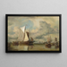 Calm on the Zuiderzee, a fishing haven of the Zuiderzee - Edward William Cooke — framed artwork on a wall