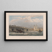 Old London Bridge after repair from 1700 to 1831 - Edward William Cooke — framed artwork on a wall