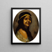 Portrait of a woman - Edwin A. Harleston — framed artwork on a wall